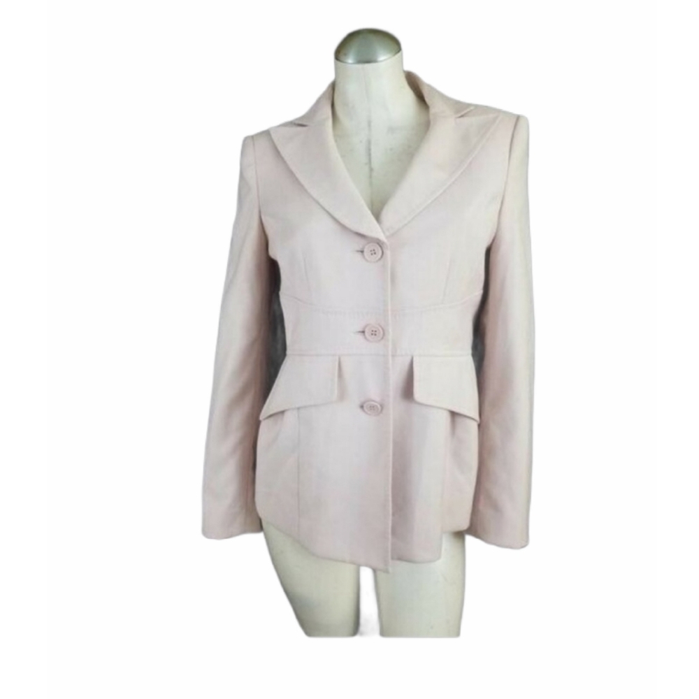 Women's Blush Pink Tailored Button Jacket